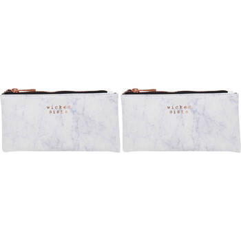 2PK Wicked Sista Moderna Small Flat Womens Purse 20x10cm - Marble