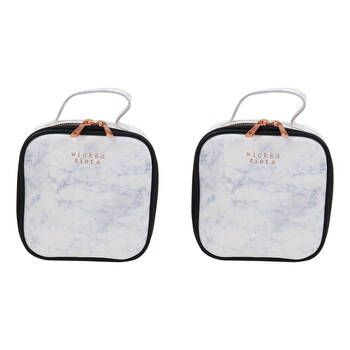 2PK Wicked Sista Moderna Small Square Carry Bag 16cm - Marble