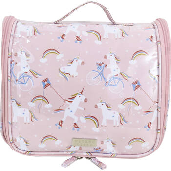 Wicked Sista Unicorns At Play 26x11cm Travel Bag w/ Hook - Pink
