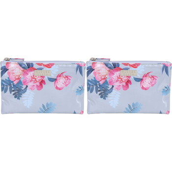2PK Wicked Sista Peony Blooms Women's Flat Purse Large