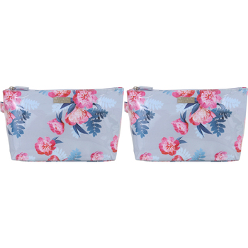2PK Wicked Sista Peony Blooms Women's Luxe Cosmetic Bag Large