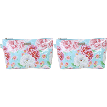 2PK Wicked Sista Sienna Fleur Women's Luxe Cosmetic Bag Large