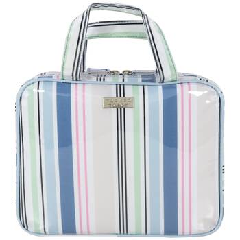 Wicked Sista Anderson Stripe Large Hold All Cos Bag Waterproof Makeup Blue