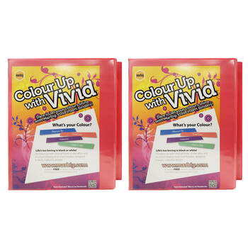 2x Marbig Colour Up With Vivid A4 Insert Binder w/25mm Ring - Pink