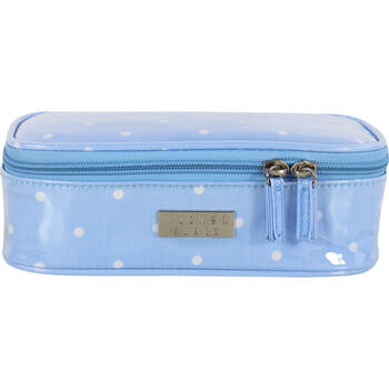 Wicked Sista Polka Brush Cosmetic Bag 21x7cm - Pale Blue