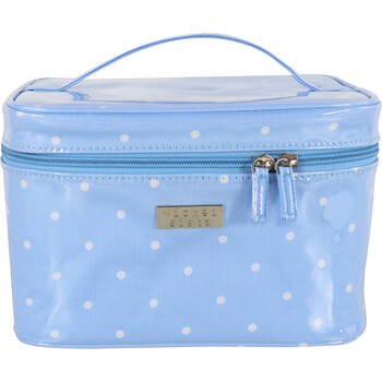 Wicked Sista Polka Small Beauty Case 25x15cm - Pale Blue