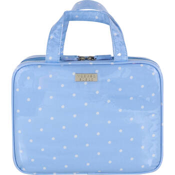 Wicked Sista Polka Large Hold All Cosmetic Bag 29x22cm - Pale Blue