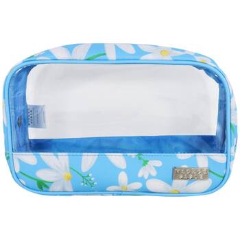 Wicked Sista Clear Cos Bag Cosmetic Makeup Organiser - Daisy Blue