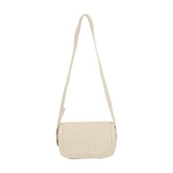 Wicked Sista Sierra Woven Handbag Crossbody Adjustable Strap - Cream