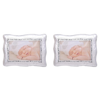 2PK Gibson Gifts Baby/Newborn Footprints Picture Frame 6x4"