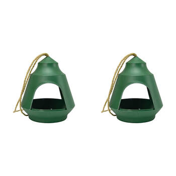 2PK Annabel Trends Bamboo Hanging Bird House 18x15.5cm - Green