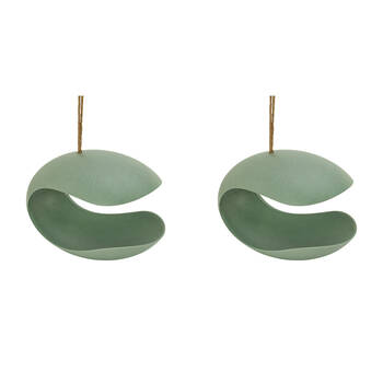 2PK Annabel Trends Bamboo Pod Bird House 18x25cm - Green