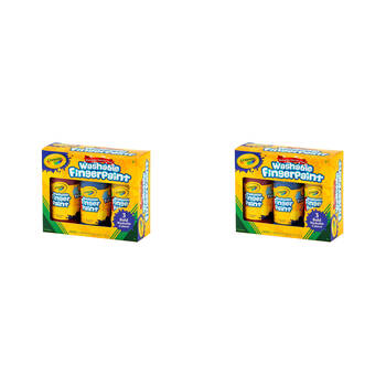 2x 3pc Crayola 236ml Washable Fingerpaints Kids/Toddlers 2y+