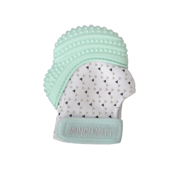 Malarkey Kids Munch Mitt Baby Teething Mitten Silicone Mint Green  
