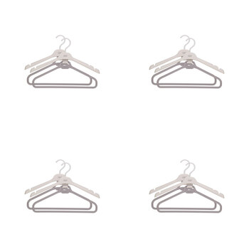 4x 2pc Joseph Joseph Orderly Suit & Coat Wardrobe Hanger Ecru