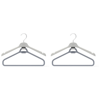 2x 2pc Joseph Joseph Orderly Long Garment Wardrobe Hanger Ecru