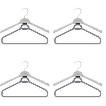 4x 2pc Joseph Joseph Orderly Long Garment Wardrobe Hanger Ecru