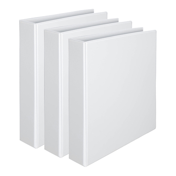 3PK Marbig Clearview Hi-Cap 2 D-Ring 25mm A4 Binder - White