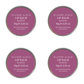 4PK Wicked Sista Metallic Lip Balm 10G With Shea Butter And Vitamin E - 3y+