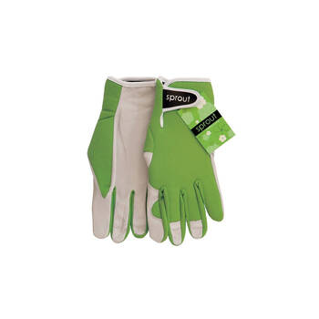2pc Annabel Trends Sprout Goatskin Garden Gloves - Olive