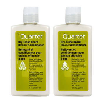 2x 237ml Quartet Dry Erase Board Cleaner & Conditioner