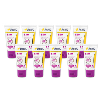 10PK Cancer Council 35ml Kids Sunscreen SPF50+ Body Lotion