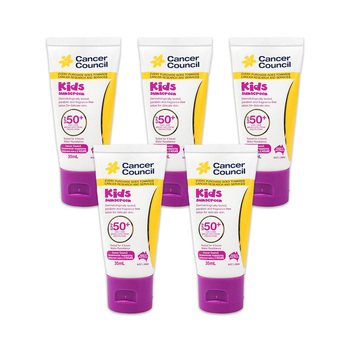 5PK Cancer Council 35ml Kids Sunscreen SPF50+ Body Lotion