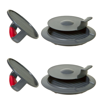 2PK Progressive Prepworks Plastic Perfect Burger Press Patty Moulder - Grey