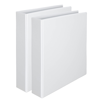 2PK Marbig Clearview Hi-Cap 2 D-Ring 65mm A4 Binder - White