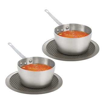 2PK Progressive Prep Solutions 30cm Silicone Microwave Multi Mat - Grey