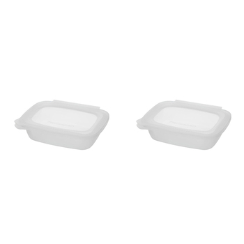 2PK Progressive Softbox Silicone 2-Cup/470ml Container Rectangular - Clear