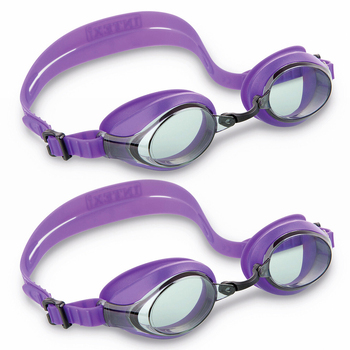 2PK Intex Silicone Sport Racing Swimming Goggles Assorted