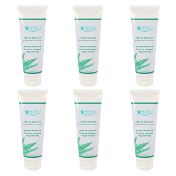 6PK The Body Collection Hand Cream 120ml Tube w/ Aloe Vera & Vitamin E