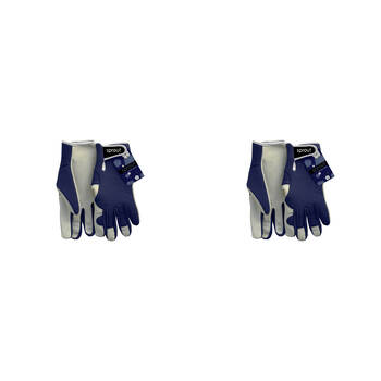 4pc Annabel Trends Sprout Goatskin Garden Gloves - Navy