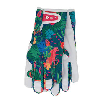 Annabel Trends Sprout Goatskin Leather Garden Gloves One Size Cheetah