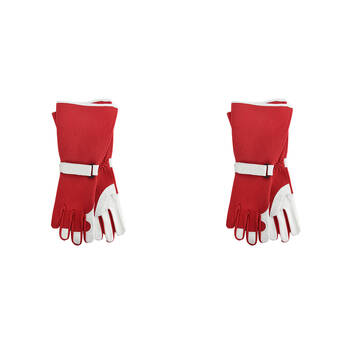 4pc Annabel Trends Second Skin Long Sleeve Sprout Garden Gloves - Red