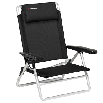 Caribee Palm Beach Reclining Beach Chair Black