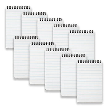 10pc Spirax P563a Writing PP Notebook Stationery 200-Pages - Black
