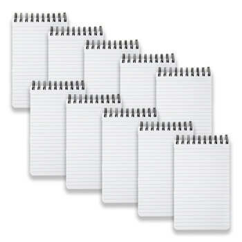 10pc Spirax P563B PP Reporters Notebook Stationery 300-Pages Black