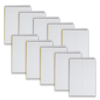 10pc Spirax 566A Stenographers Note Pad 200-Pages Yellow