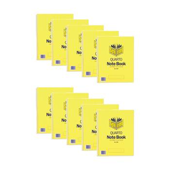10PK Spirax 593 Quatro Spiral Bound Writing Notebook 120 Pages 252x200mm