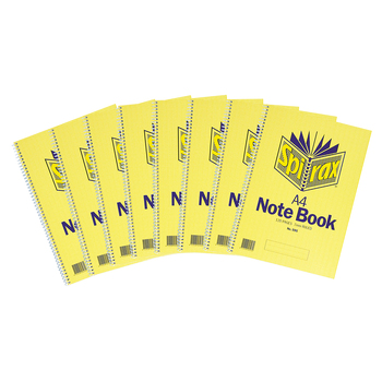 8pc Spirax 595 Notebook A4 120-Pages Paper Writing Stationery