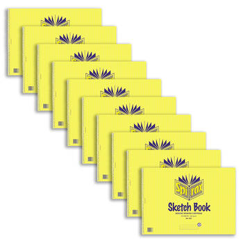 10PK Spirax 533 Sketch Book A3 Drawing Pad 40-Pages Yellow