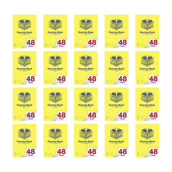 20PK Spirax 105 Exercise Book A4 48 Pages 24mm Dotted Thirds Yellow
