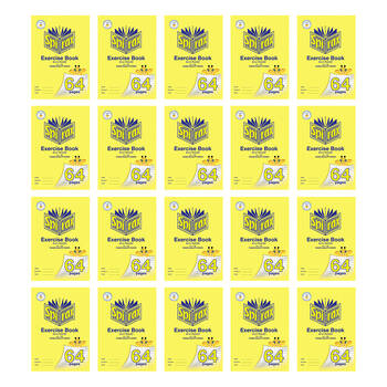 20PK Spirax 106 Exercise Book A4 64 Pages 8mm Ruled Yellow