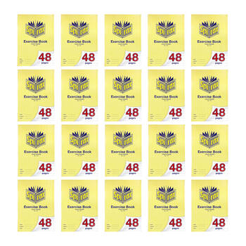 20PK Spirax 112 Exercise Book A4 48 Pages 14mm Ruled Yellow