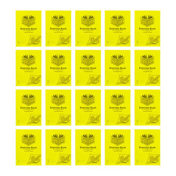 20PK Spirax P115 Exercise Book A4 64 Pages 9mm Dotted Yellow
