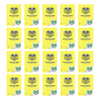 20PK Spirax 117 Exercise Book A4 18mm Dotted Thirds 96 Pages Yellow