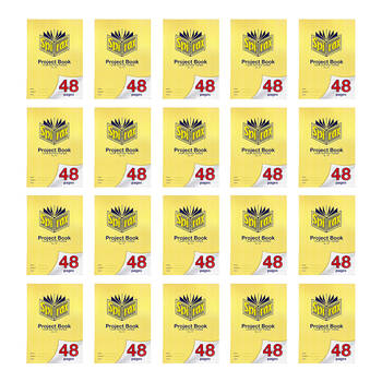 20PK Spirax 141 Project Book A4 48 Pages 14mm Dotted Thirds Yellow