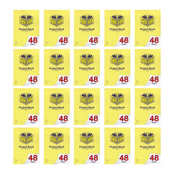 20PK Spirax 142 Project Book A4 48 Pages 18mm Dotted Thirds Yellow